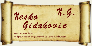 Neško Gidaković vizit kartica